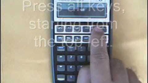 HP 17bII+ Keyboard Test