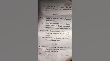 Bsc-5th sem (elements of modern physics) previous year question paper #gju #pyq #physics