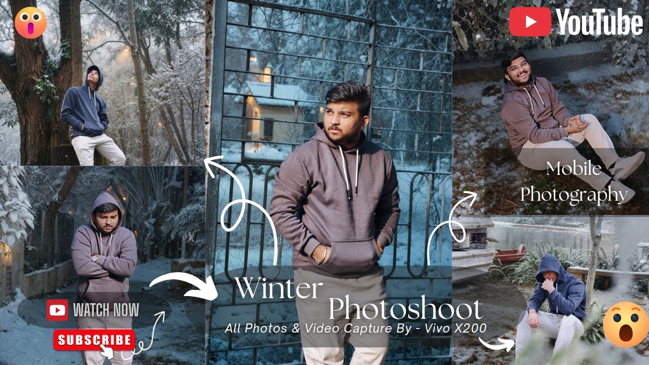 Winter Special Outdoor Photoshoot & Winter Snowfall in just 1 Click Mobile Photography Vivo X200