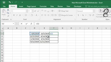 Determining the Date 60 and 90 days away in Excel