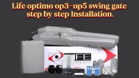 Life Optimo OP3 & OP5 Swing Gate Opener Installation | Wiring Connection Guide (Step-by-Step)