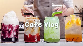 💜음료ASMR로힐링해요🍊30mins Cafe Vlog\/카페브이로그\/cafe vlog\/asmr\/Tasty Coffee#499