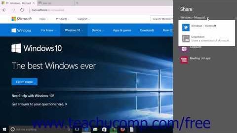 Windows 10 Tutorial Sharing Web Pages in Microsoft Edge Microsoft Training