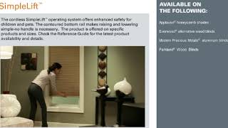 SIMPLE LIFT -Hunter Douglas Blinds Operating System Hunter Douglas Mini Blind