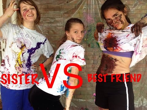 SISTER VS. BEST FRIEND CHALLENGE (paint egg twist)