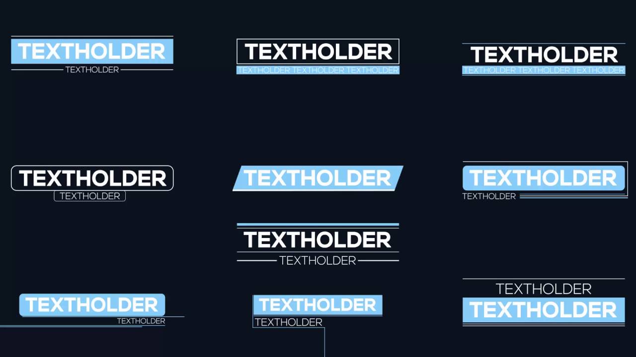 Clean Lower Thirds Samples