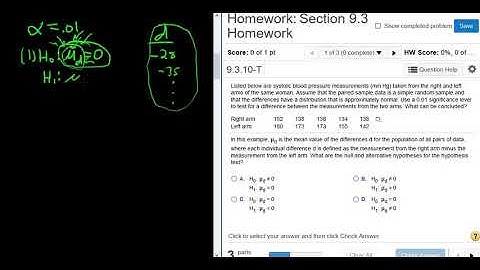 Hypothesis Test with Paired Sample Data in StatCrunch