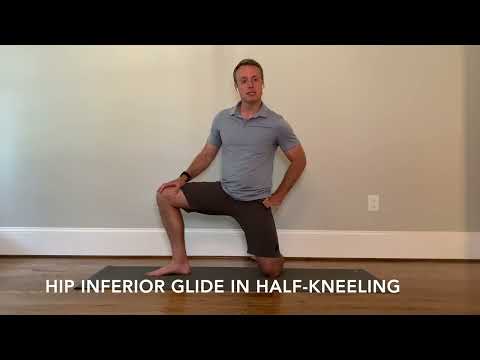 Hip Inferior Glide in Half Kneeling