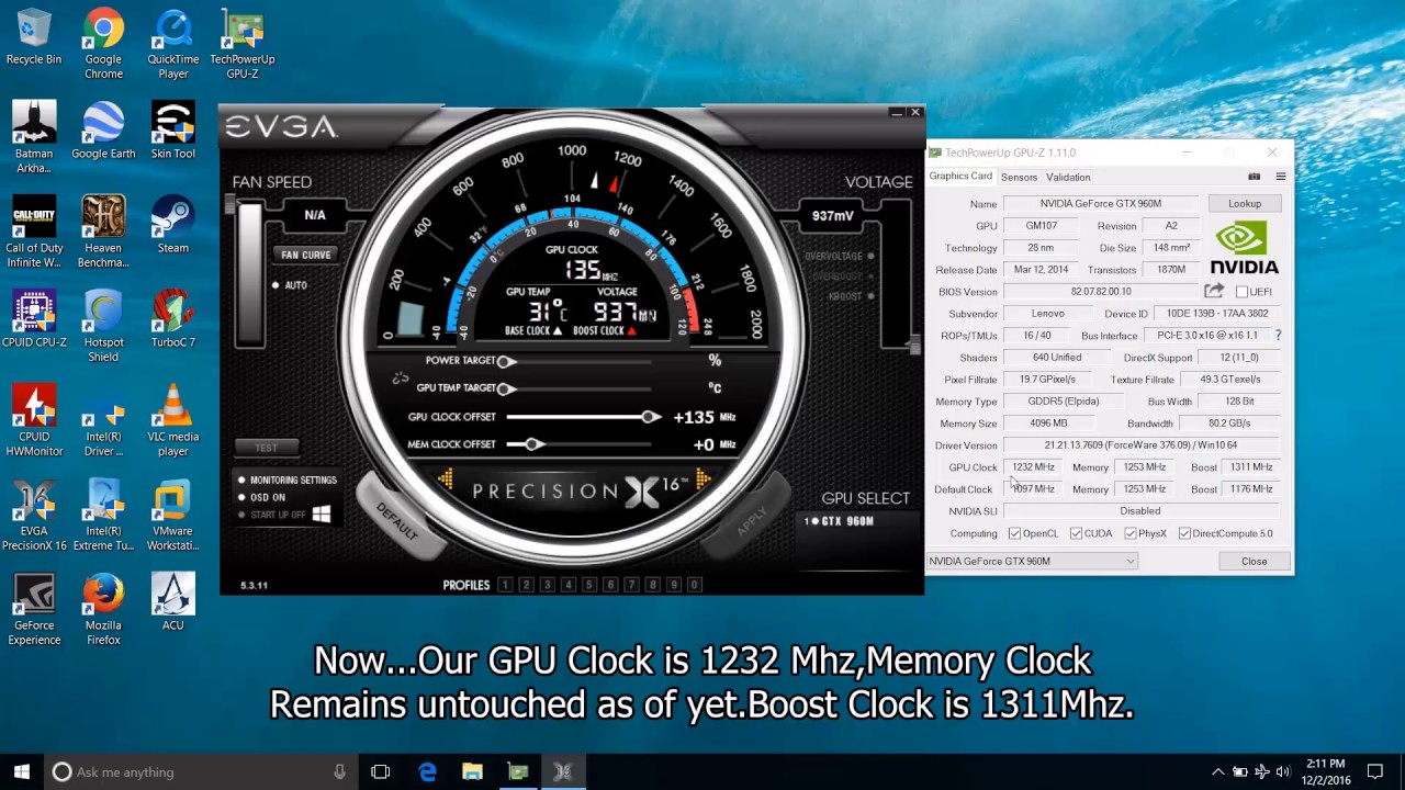 How To Overclock Your Graphics Card Gtx 960m Step By Step Instructions Youtube