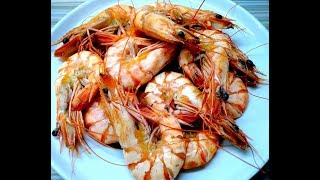 КРЕВЕТКИ ЖАРЕНЫЕ НА СОЛИ  / FRIED SHRIMPS ON HEATED SALT