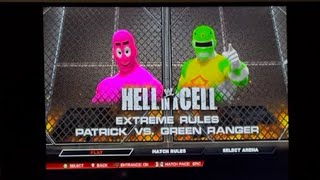 Patrick Star Vs Green Ranger (Tommy Oliver) (Redo) (WWE2k14 Xbox 360)