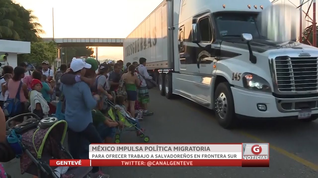 México impulsa política migratoria para ofrecer trabajo a Salvadoreños en frontera sur newspaper mockup