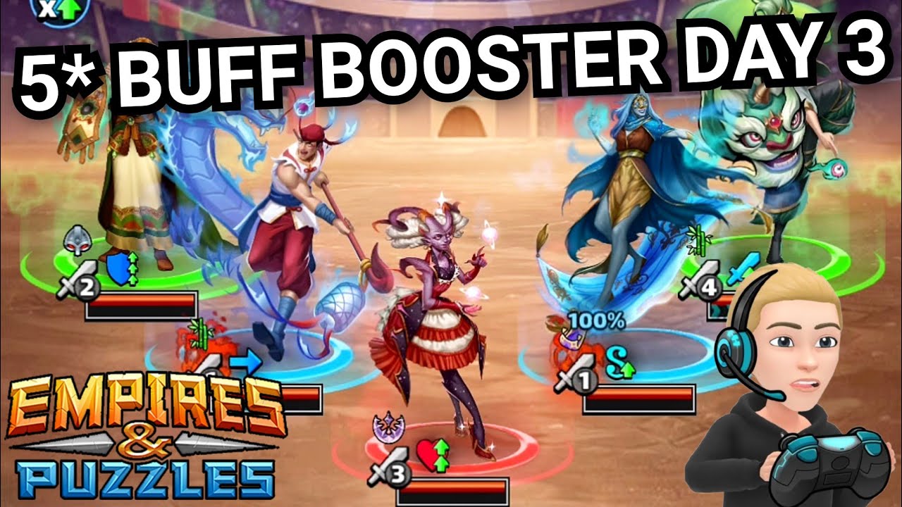 5* Buff Booster Raid Tournament With Commentary - Day 3 - No Purple - Empires & Puzzles