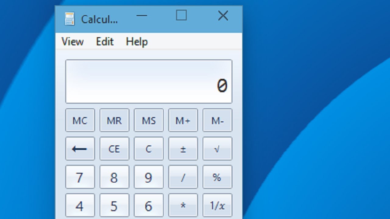 windows 10 standard calculator