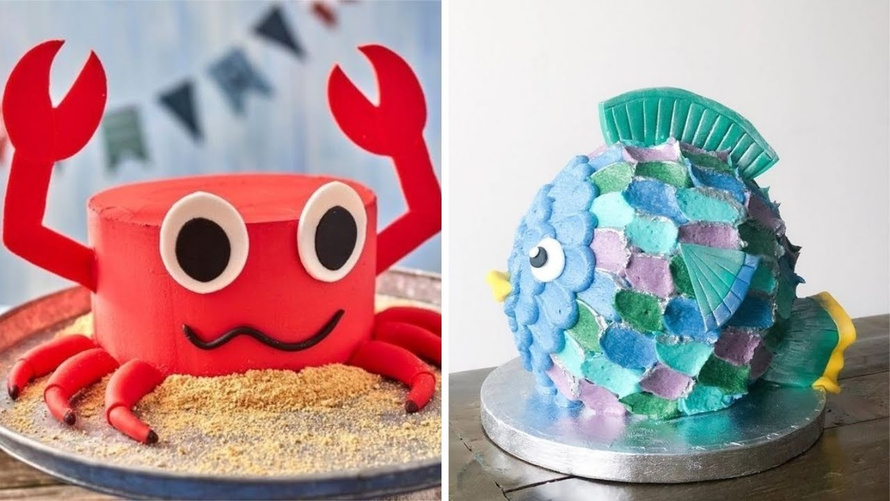 Fun Sea Animal Cake Decorating Compilation | How To Bake