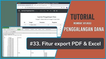 Tutorial Membuat Aplikasi Penggalangan Dana | 33. Menambahkan export PDF dan Excel