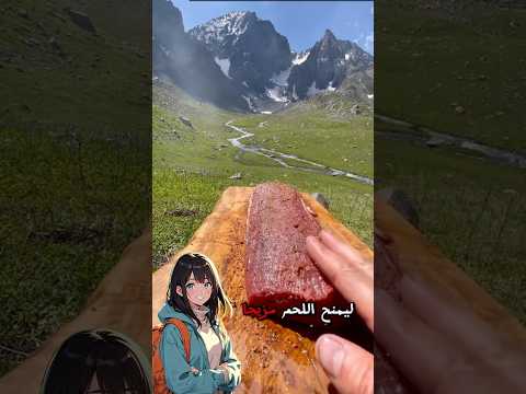 هذا الرجل طبخ شريحة لحم بأدوات بدائية في الغابة 