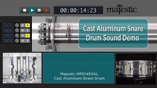 Majestic MPS1450AL Cast Aluminum Prophonic Snare Drum Sound Demo Majestic MPS1450AL Cast Aluminum Prophonic Snare Drum Sound Demo