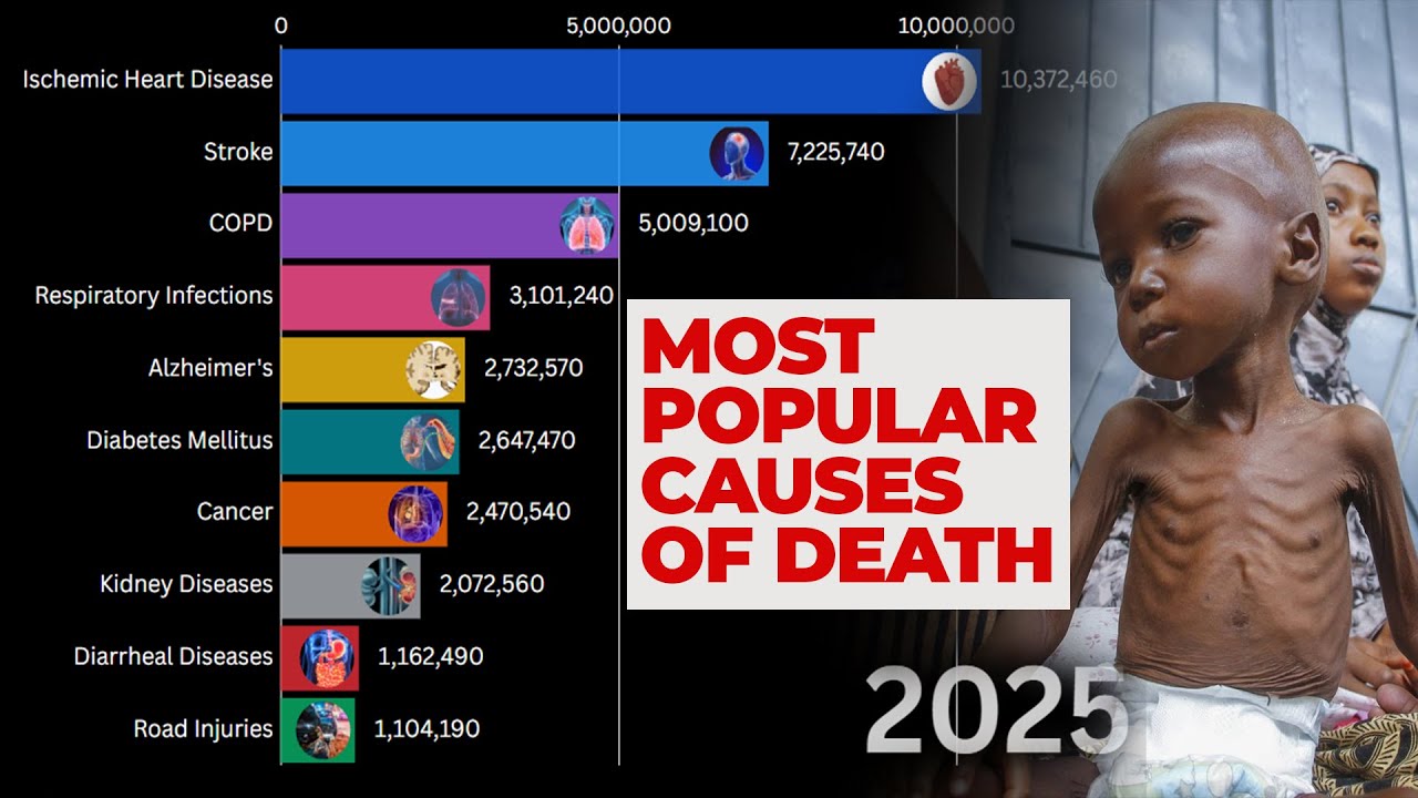 Most Common Causes of Death (2000–2025) ⚕️ | Global Mortality Data ...
