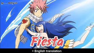 Fairy Tail Opening 6 (Full) Lyrics 'Fiesta' by Rock band  Plus  English Translation