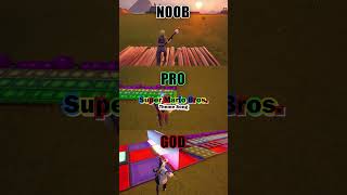 Super Mario Bros. Theme Song - Noob vs Pro vs God (Fortnite Music Blocks) #shorts