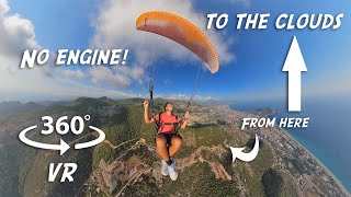 360 VR Paragliding - I flew straight UP to the Clouds - LONG version