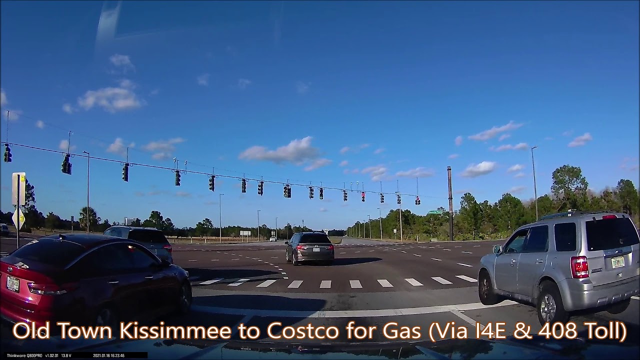 Old Town Kissimmee to Costco for Gas (Via I 4 E & 408 Toll) YouTube