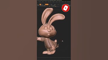 Cute Rabbit 3d model zbrush #3d  #rabbit  #3dprinting  #zbrush  #shorts