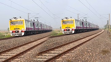 Old Conversation Katwa Howrah & Sealdah Katwa Emu Local Train Passing Through Curved Rail Gate