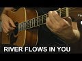 Как играть: River Flows in You на гитаре + Табы