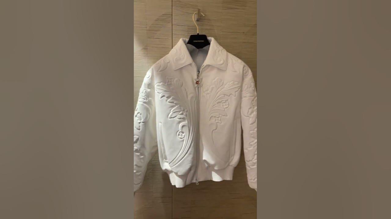LV Ornaments Leather Coat - Luxury White