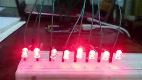 Arduino light based Decimal to Binary converter