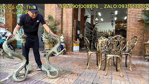 Cặp rồng bằng đồng _ Bộ bàn bằng đồng _ Tượng đồng xưa #đồcổcầnthơ #đồcổ 