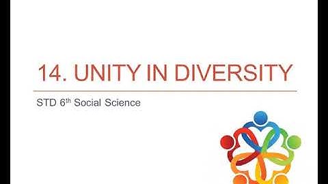 GCERT STD 6th Subject: Social Science Unit 14. Unity and Diversity