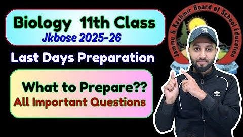 Biology 11th Class - Last Day Preparation  - Important Repeated  JKBOSE 2025 (Zoology & Botany)