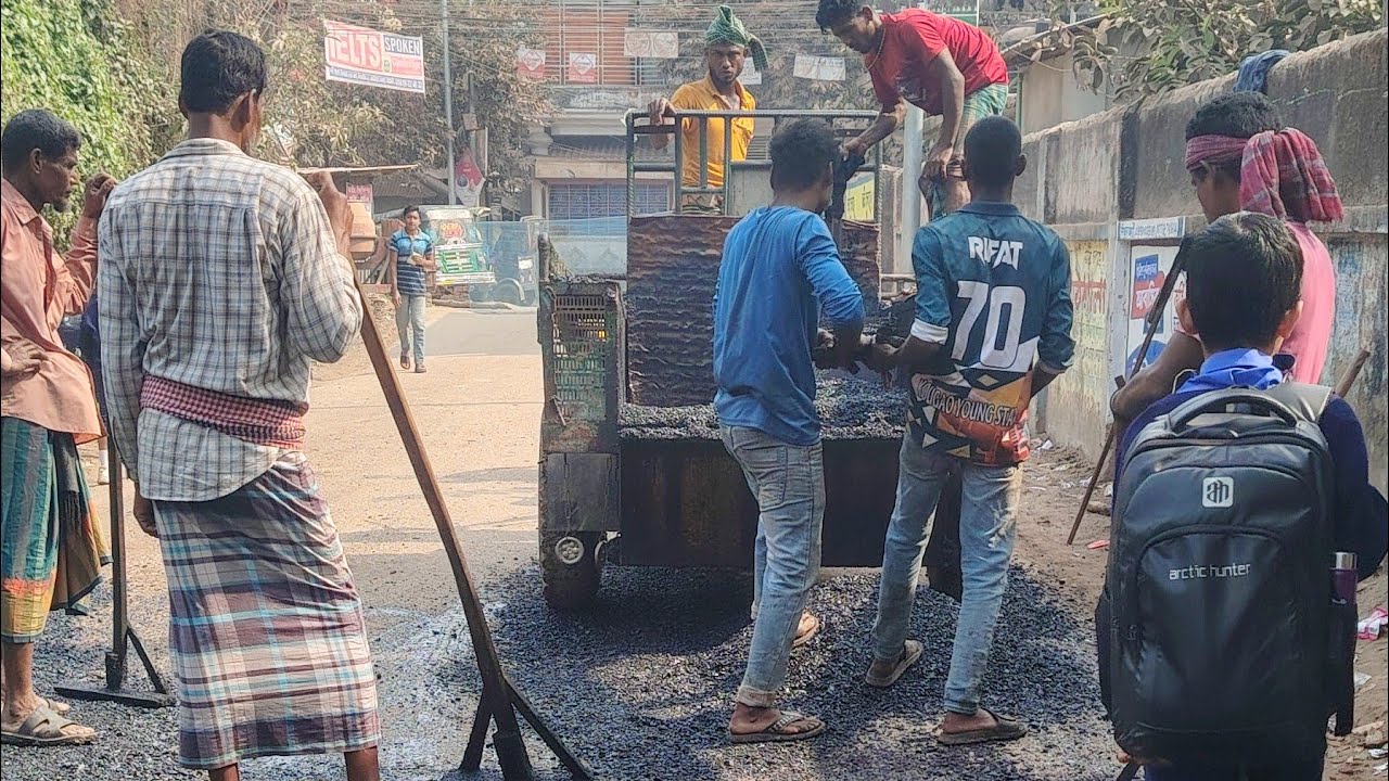 maijdee police kaji school road ar carpeting kaj 😱
