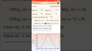 StatSuite iOS (iPhone, iPad). English. Probability calculations screenshot 5