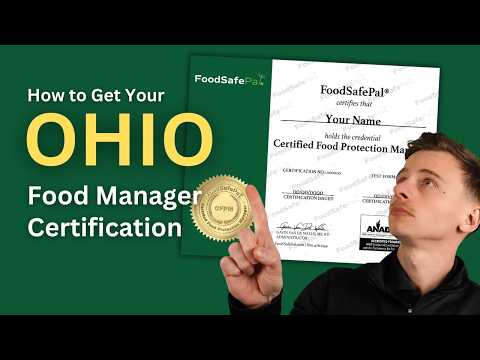 Food Manager Certification Ohio