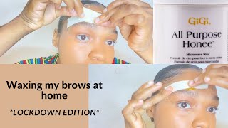 FIRST TIME WAXING MY EYEBROWS AT HOME |GIGI WAX| SAVE THAT COIN GIRL!