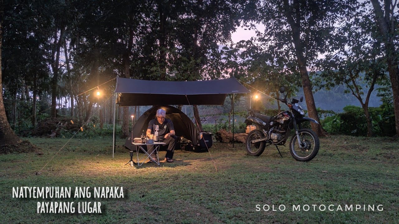 MOTOCAMPING IN LAGUNA, RIVERSIDE, RELAXING PLACE, SOUNDS OF NATURE, SILENT VLOG