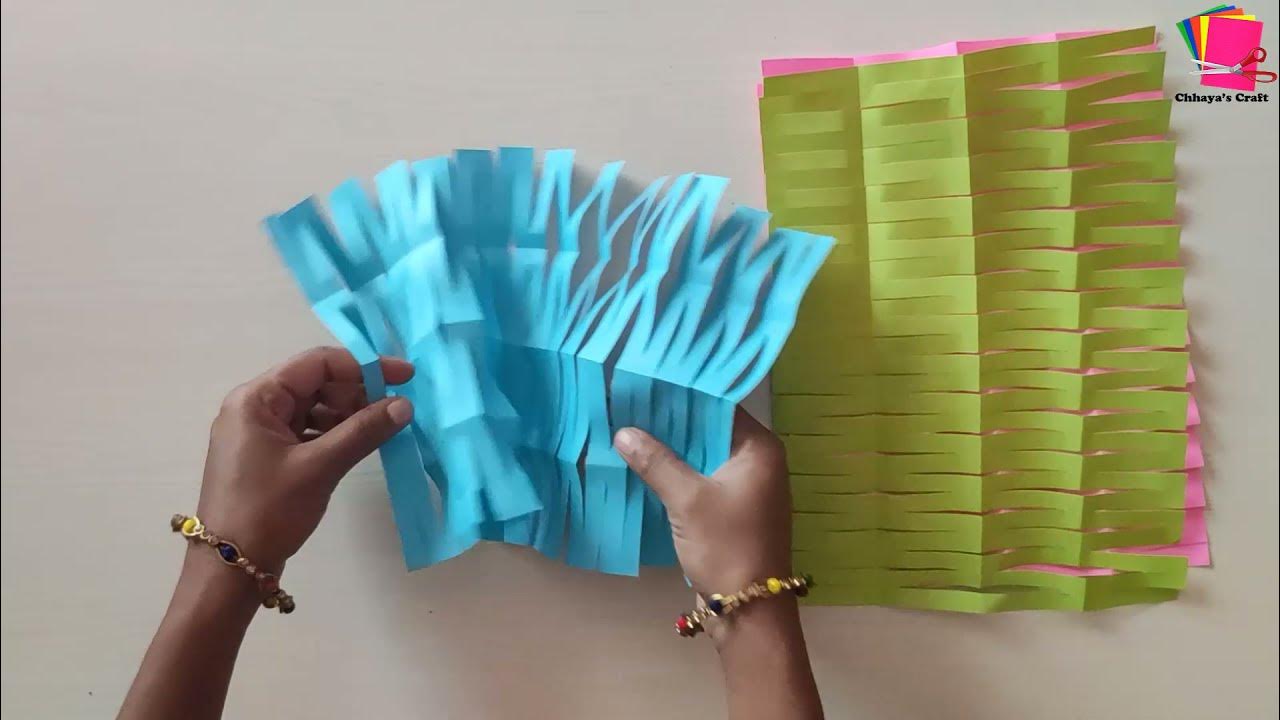 How to make a garland out of paper Paper Craft For Decoration YouTube