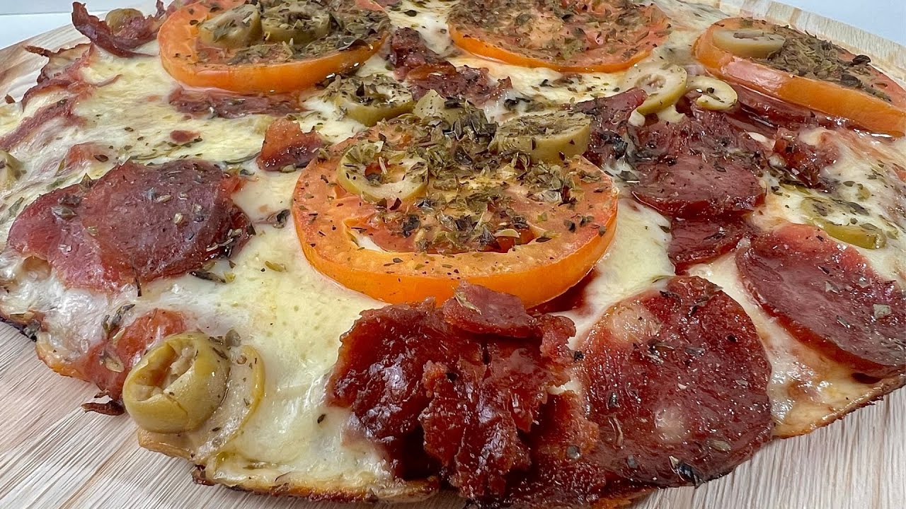 SENSACIONAL: PIZZA DE FRIGIDEIRA SEM FERMENTO E PRONTA EM 10 MINUTO, UMA EXPLOSÃO DE SABOR