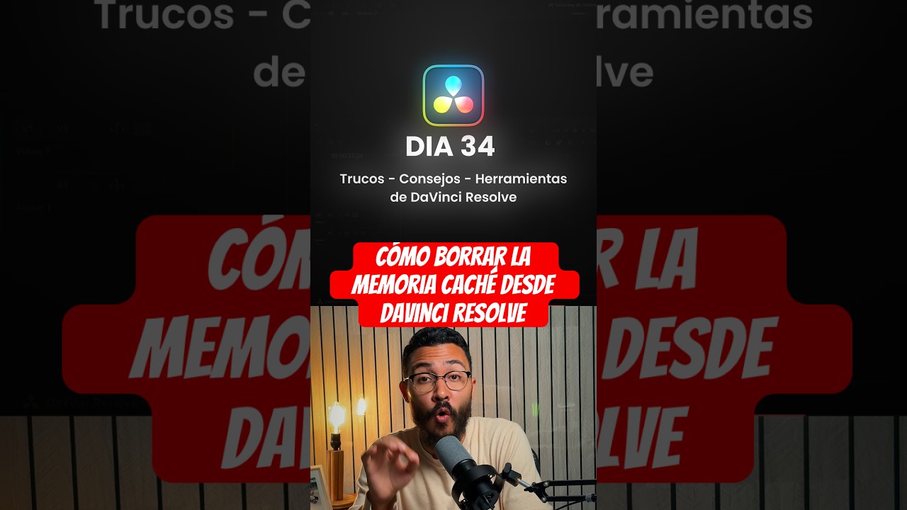 LIBERA ESPACIO de almacenamiento borrando la memoria caché de DaVinci Resolve