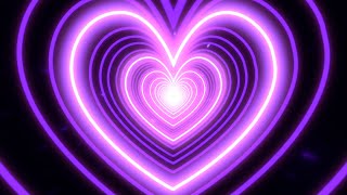 Heart Background | Purple Heart Tunnel 💜 Animation Background Video Effects Loop