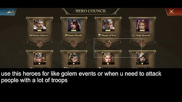 Tips on heroes - King Of Avalon