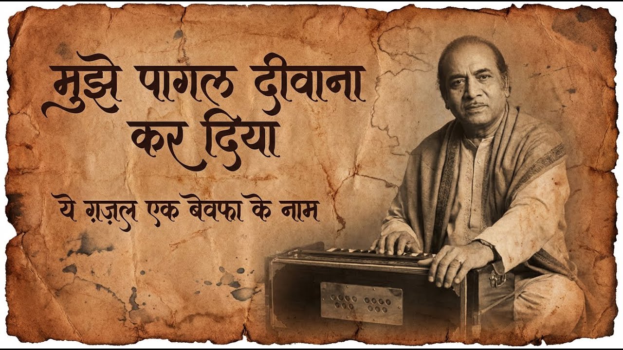 मुझे पागल दीवाना कर दिया Mujhe Pagal Deewana Mehdi Hassan Sahab Bewafa Ishq Ghazal 