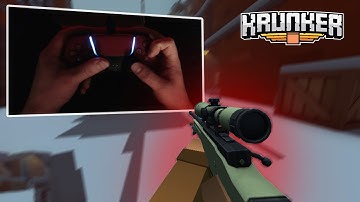 Playing KRUNKER with a PS5 CONTROLLER | Handcam