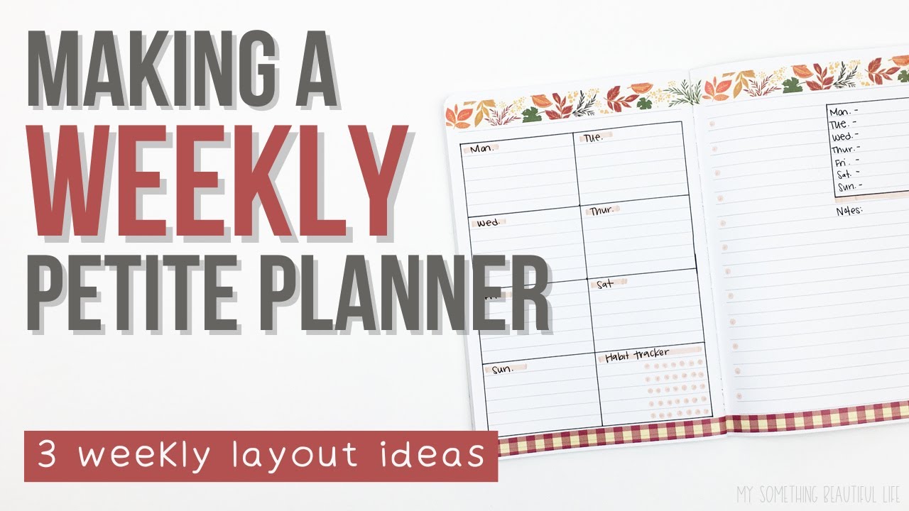 CREATING A WEEKLY PETITE PLANNER IN AN ERIN CONDREN PETITE JOURNAL | Weekly Layout Ideas | PWM