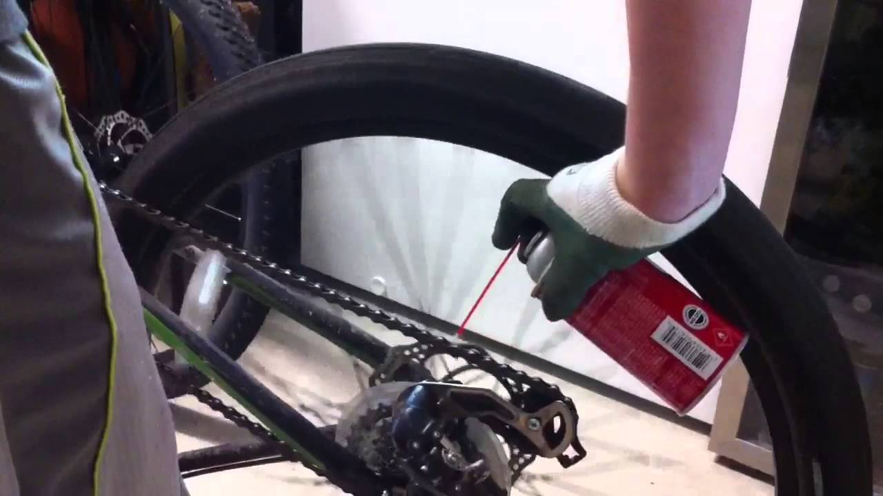 How to lubricate a bike chain using silicone YouTube