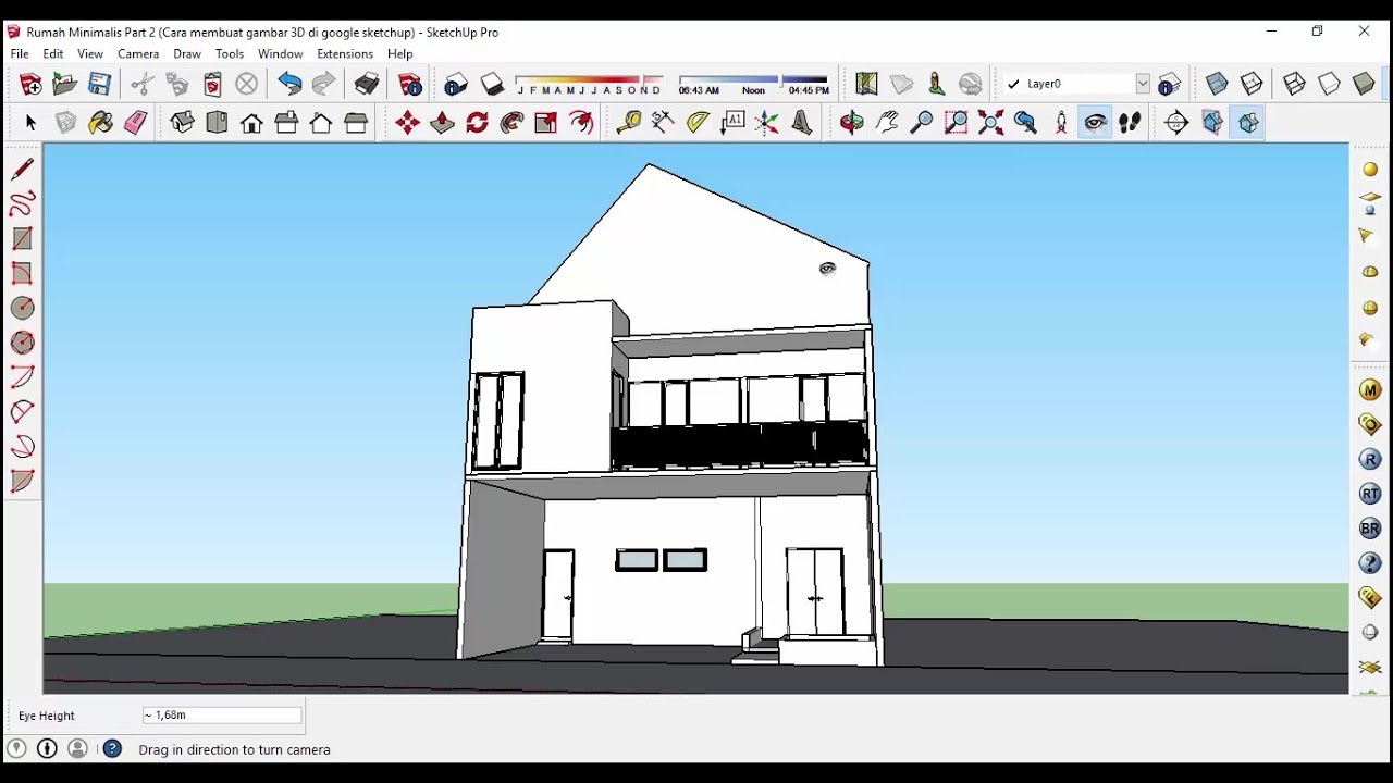 Tutorial Sketchup  Cara Membuat Rumah  Minimalis  dengan 